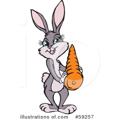 Rabbit Clipart #59257 by Dennis Holmes Designs