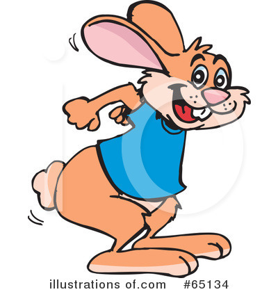 Royalty-Free (RF) Rabbit Clipart Illustration by Dennis Holmes Designs - Stock Sample #65134