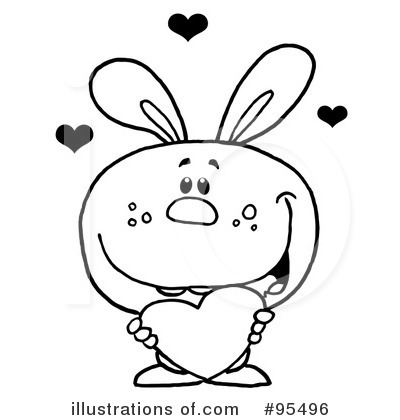 Royalty-Free (RF) Rabbit Clipart Illustration by Hit Toon - Stock Sample #95496