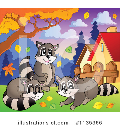 Royalty-Free (RF) Raccoon Clipart Illustration by visekart - Stock Sample #1135366