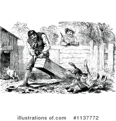 Royalty-Free (RF) Raccoon Clipart Illustration by Prawny Vintage - Stock Sample #1137772