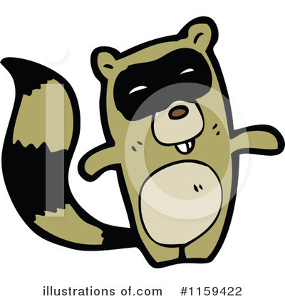 Royalty-Free (RF) Raccoon Clipart Illustration by lineartestpilot - Stock Sample #1159422