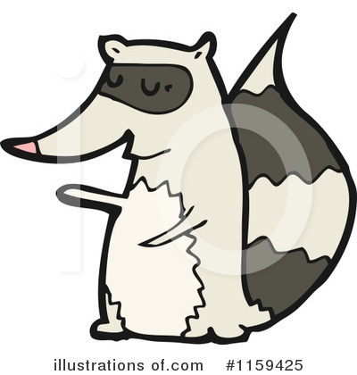 Royalty-Free (RF) Raccoon Clipart Illustration by lineartestpilot - Stock Sample #1159425