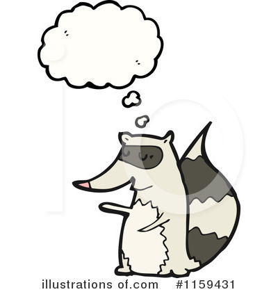 Royalty-Free (RF) Raccoon Clipart Illustration by lineartestpilot - Stock Sample #1159431