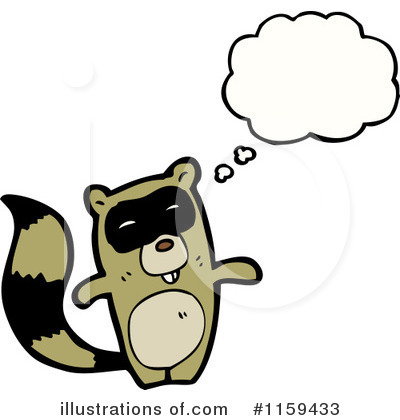 Royalty-Free (RF) Raccoon Clipart Illustration by lineartestpilot - Stock Sample #1159433