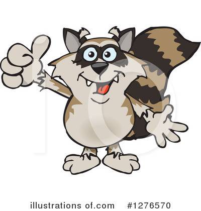Raccoon Clipart #1276570 by Dennis Holmes Designs