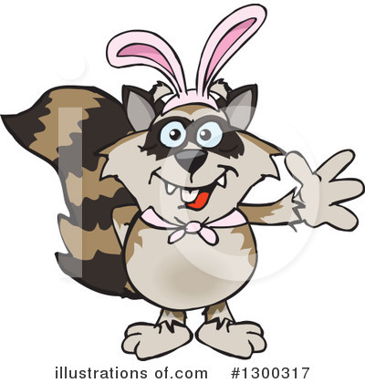 Royalty-Free (RF) Raccoon Clipart Illustration by Dennis Holmes Designs - Stock Sample #1300317
