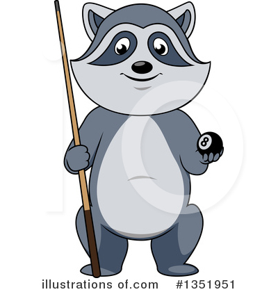 Raccoon Clipart #1351951 by Vector Tradition SM