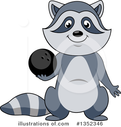 Raccoon Clipart #1352346 by Vector Tradition SM