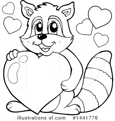 Royalty-Free (RF) Raccoon Clipart Illustration by visekart - Stock Sample #1441776