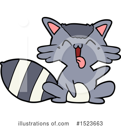 Royalty-Free (RF) Raccoon Clipart Illustration by lineartestpilot - Stock Sample #1523663