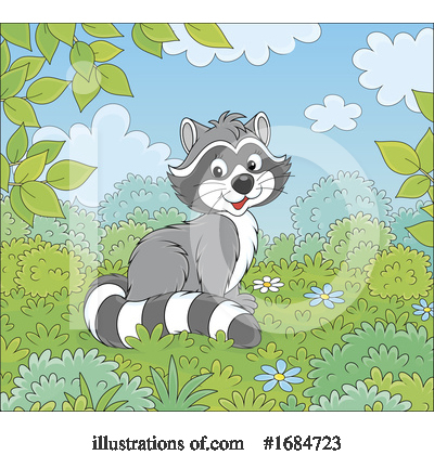 Raccoon Clipart #1684723 by Alex Bannykh
