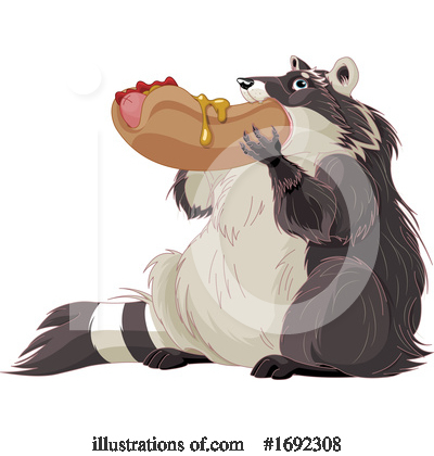 Royalty-Free (RF) Raccoon Clipart Illustration by Pushkin - Stock Sample #1692308