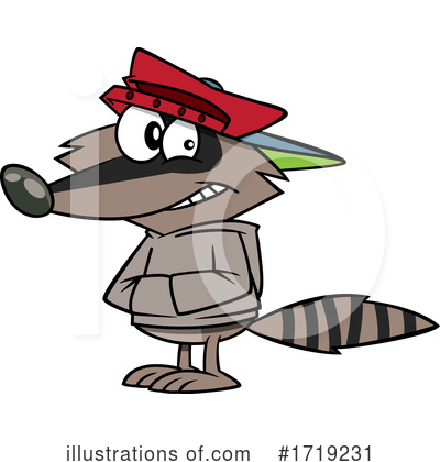 Raccoon Clipart #1719231 by toonaday