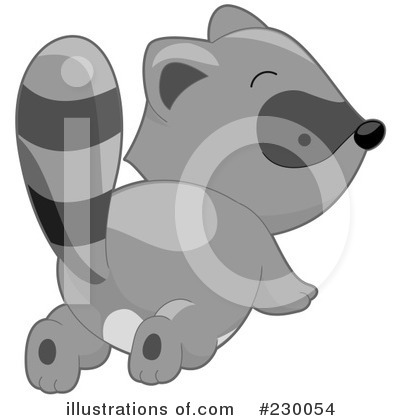 Royalty-Free (RF) Raccoon Clipart Illustration by BNP Design Studio - Stock Sample #230054