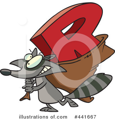 Raccoon Clipart #441667 by toonaday