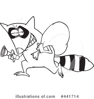 Raccoon Clipart #441714 by toonaday