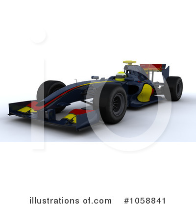 Royalty-Free (RF) Race Car Clipart Illustration by KJ Pargeter - Stock Sample #1058841