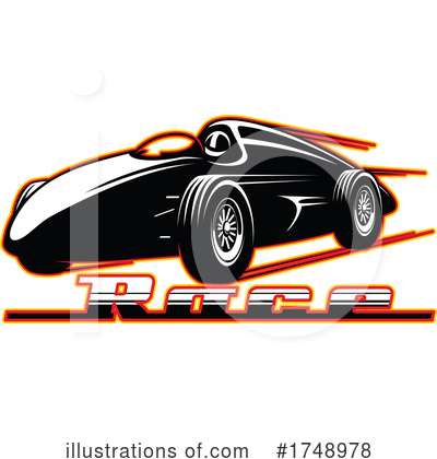 Royalty-Free (RF) Race Car Clipart Illustration by Vector Tradition SM - Stock Sample #1748978