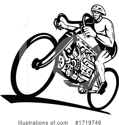 Cyclist Clipart #1719746 by patrimonio