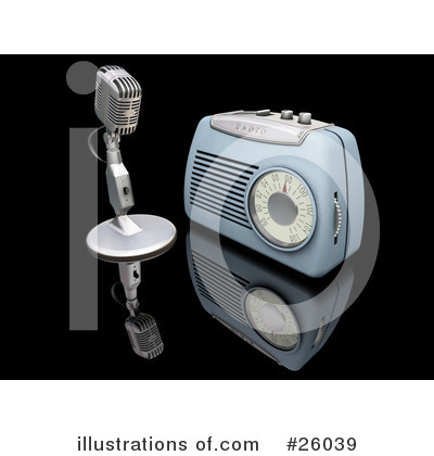 Royalty-Free (RF) Radio Clipart Illustration by KJ Pargeter - Stock Sample #26039