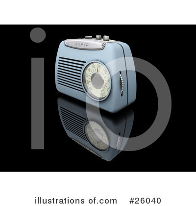 Royalty-Free (RF) Radio Clipart Illustration by KJ Pargeter - Stock Sample #26040