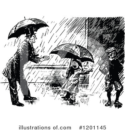 Royalty-Free (RF) Rain Clipart Illustration by Prawny Vintage - Stock Sample #1201145