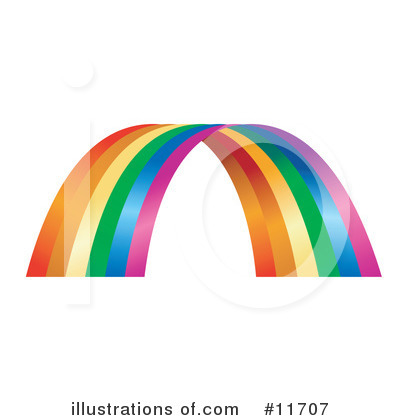 Rainbows Clipart #11707 by AtStockIllustration