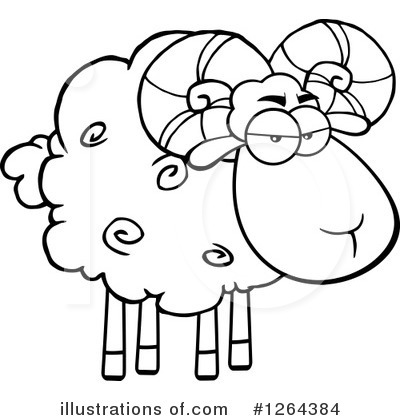 Royalty-Free (RF) Ram Clipart Illustration by Hit Toon - Stock Sample #1264384