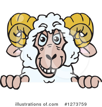 Royalty-Free (RF) Ram Clipart Illustration by Dennis Holmes Designs - Stock Sample #1273759