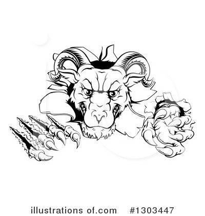 Royalty-Free (RF) Ram Clipart Illustration by AtStockIllustration - Stock Sample #1303447