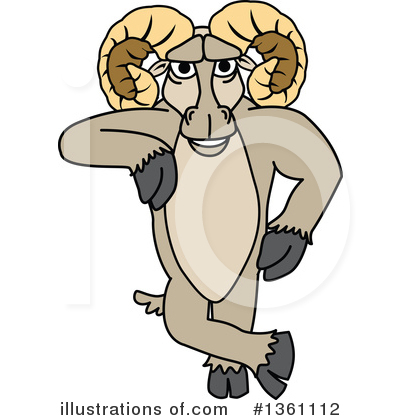 Royalty-Free (RF) Ram School Mascot Clipart Illustration by Mascot Junction - Stock Sample #1361112