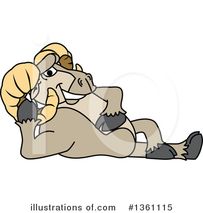 Royalty-Free (RF) Ram School Mascot Clipart Illustration by Mascot Junction - Stock Sample #1361115