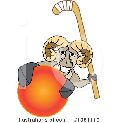 Royalty-Free (RF) Ram School Mascot Clipart Illustration by Mascot Junction - Stock Sample #1361119