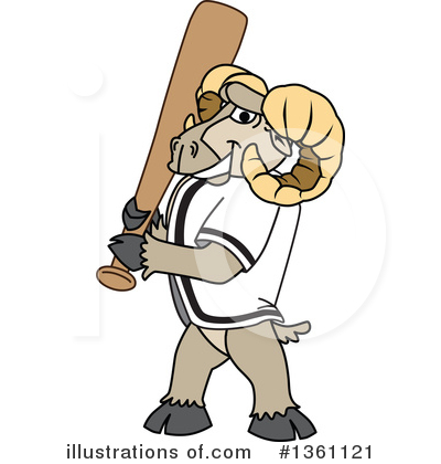 Royalty-Free (RF) Ram School Mascot Clipart Illustration by Mascot Junction - Stock Sample #1361121