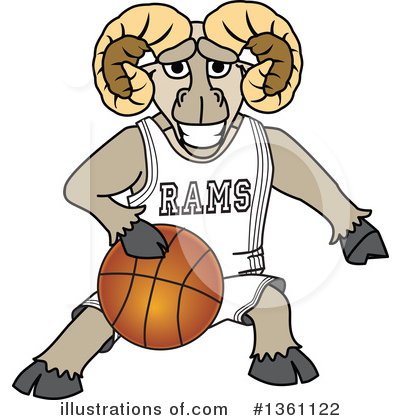Royalty-Free (RF) Ram School Mascot Clipart Illustration by Mascot Junction - Stock Sample #1361122