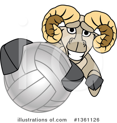 Royalty-Free (RF) Ram School Mascot Clipart Illustration by Mascot Junction - Stock Sample #1361126