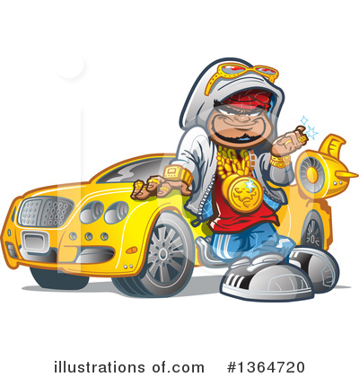 Royalty-Free (RF) Rapper Clipart Illustration by Clip Art Mascots - Stock Sample #1364720