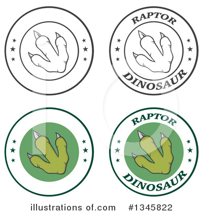 Royalty-Free (RF) Raptor Clipart Illustration by Hit Toon - Stock Sample #1345822