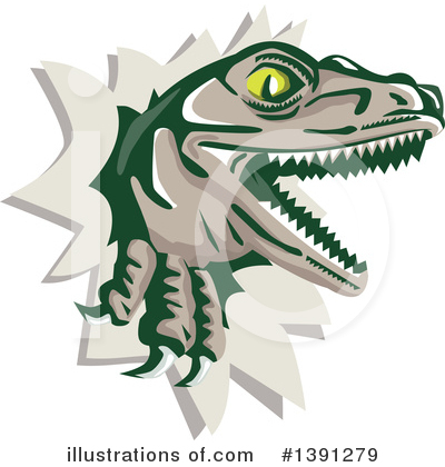 Royalty-Free (RF) Raptor Clipart Illustration by patrimonio - Stock Sample #1391279