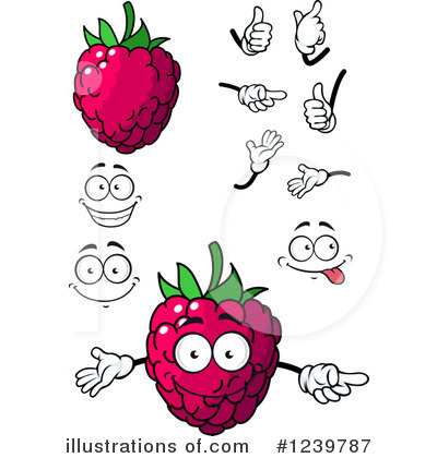 Royalty-Free (RF) Raspberry Clipart Illustration by Vector Tradition SM - Stock Sample #1239787
