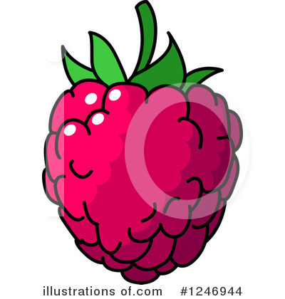 Royalty-Free (RF) Raspberry Clipart Illustration by Vector Tradition SM - Stock Sample #1246944