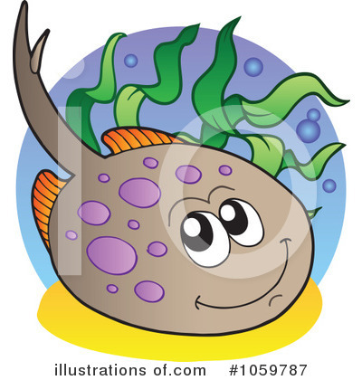 Royalty-Free (RF) Ray Fish Clipart Illustration by visekart - Stock Sample #1059787