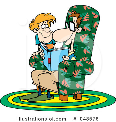 Royalty-Free (RF) Reading Clipart Illustration by toonaday - Stock Sample #1048576