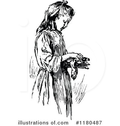 Royalty-Free (RF) Reading Clipart Illustration by Prawny Vintage - Stock Sample #1180487