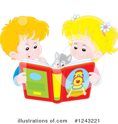 Royalty-Free (RF) Reading Clipart Illustration by Alex Bannykh - Stock Sample #1243221