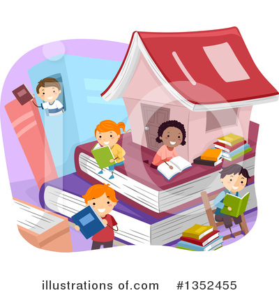 Royalty-Free (RF) Reading Clipart Illustration by BNP Design Studio - Stock Sample #1352455