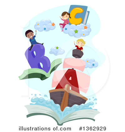 Royalty-Free (RF) Reading Clipart Illustration by BNP Design Studio - Stock Sample #1362929