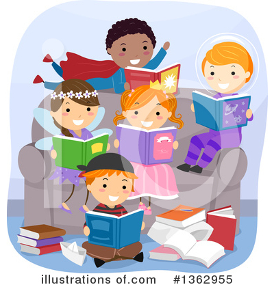 Library Clipart #1362955 by BNP Design Studio