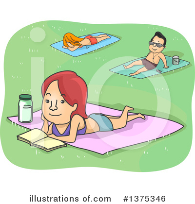 Sun Bathing Clipart #1375346 by BNP Design Studio